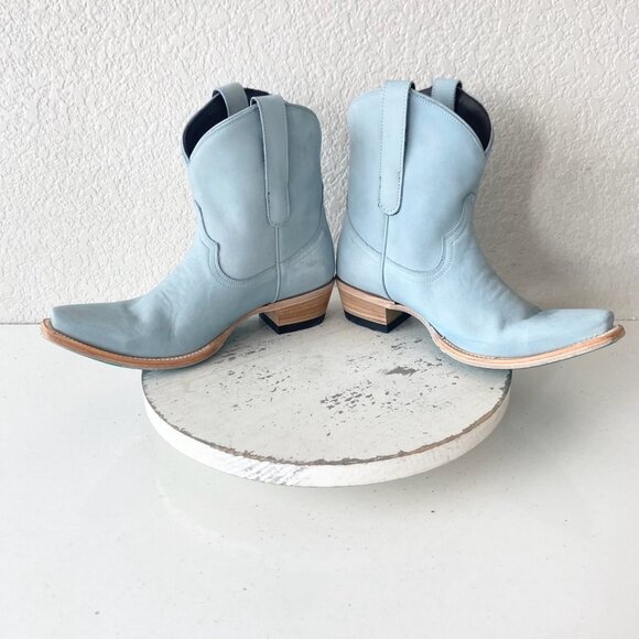 Lane EMMA JANE Womens Cowboy Bootie 7 Western Blue Cowgirl Short Ankle Boots - Picture 7 of 11